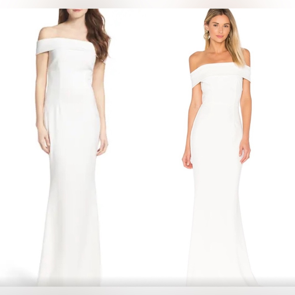 👌🏼Katie May Elegant Off-Shoulder White Dress size 4